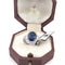 Bague 54 Bague en platine avec saphir Ceylan et diamants 58 Facettes 296/26 E