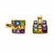 Boucles d'oreilles Guy Laroche - Boucles d’oreilles en or jaune 18 carats et pierres précieuses 58 Facettes Boucles d'oreilles Guy Laroche