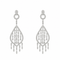 Boucles d'oreilles Boucles d’oreilles chandelier longues en or blanc 18k et diamants 58 Facettes 50463