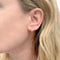 Boucles d'oreilles Paire de petites créoles en or jaune, diamants. 58 Facettes 35467