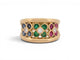 Bague 52 Bague motif fleur en or jaune 18k avec diamants, rubis, émeraudes et saphirs 58 Facettes 274618