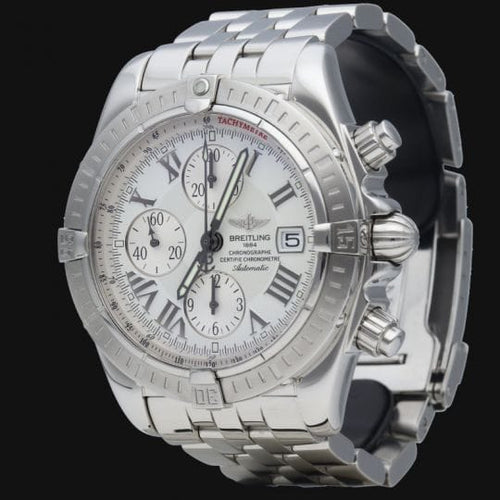 Montre Breitling Chronomat Evolution - Montre chronographe automatique acier 44 mm 58 Facettes MT46140