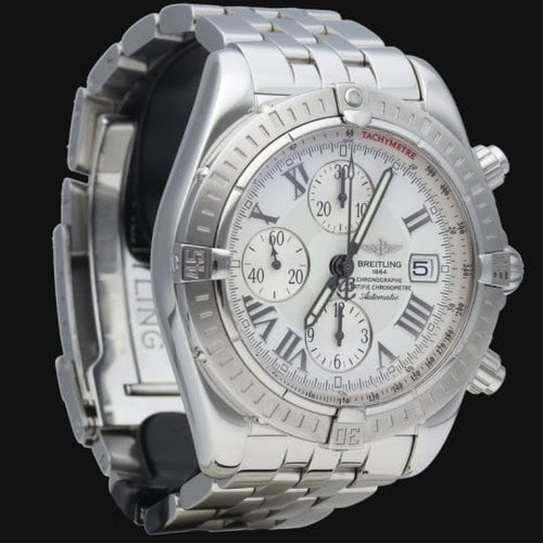 Montre Breitling Chronomat Evolution - Montre chronographe automatique acier 44 mm 58 Facettes MT46140