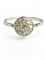 Bague 59 Bague victorienne cluster en or blanc 18 carats et diamants 58 Facettes Bague-0015