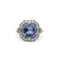 Bague 53 Bague Art déco en platine, diamants et saphir de Ceylan 4,30 ct 58 Facettes 1347