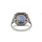 Bague 53 Bague Art déco en platine, diamants et saphir de Ceylan 4,30 ct 58 Facettes 1347