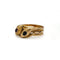 Bague 63 Bague serpent ancienne en or 750, rubis et saphir 58 Facettes 1358