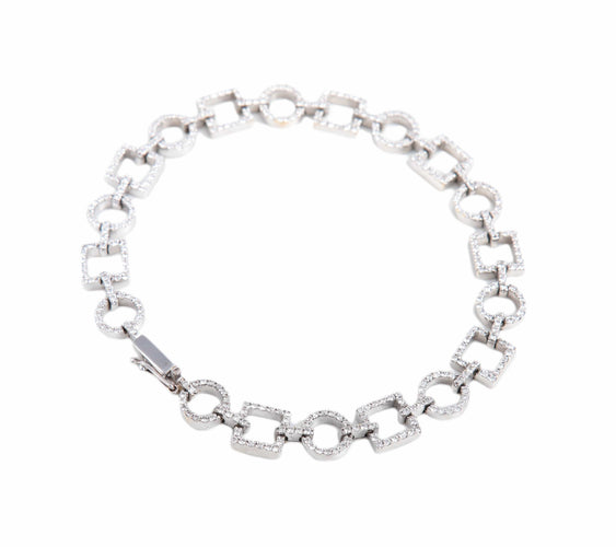 Bracelet Ella - Bracelet en or blanc et diamants 58 Facettes BO/220095