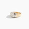 Bague 54 Art déco - Bague en or jaune et blanc 18 carats avec diamant 0,50 ct 58 Facettes 1.0001397/1