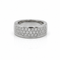 Bague 54 Bague jonc en or blanc 18 carats pavée de diamants 58 Facettes 1.0001143/1