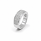 Bague 54 Bague jonc en or blanc 18 carats pavée de diamants 58 Facettes 1.0001143/1