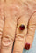 Bague 51 Solitaire - Bague en or jaune 18 carats, rubis de Siam et diamants 58 Facettes Srd