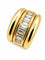 Bague 53 Bague en or jaune 18 carats sertie de diamants taille baguette 58 Facettes Cb