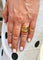 Bague 53 Bague en or jaune 18 carats sertie de diamants taille baguette 58 Facettes Cb