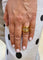 Bague 53 Bague en or jaune 18 carats sertie de diamants taille baguette 58 Facettes Cb