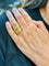 Bague 53 Bague en or jaune 18 carats sertie de diamants taille baguette 58 Facettes Cb