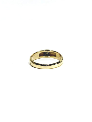 Bague 53 Bague dôme en or jaune 18 carats et diamant 58 Facettes id: 1752936