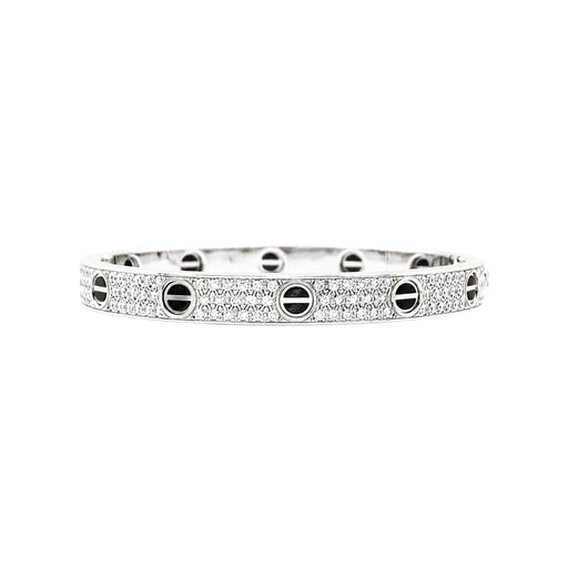 Bracelet Bracelet Cartier, "Love", or blanc, diamants et céramique. 58 Facettes 35588