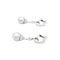 Boucles d'oreilles Boucles d'oreilles pendantes or blanc, diamants et perles. 58 Facettes 35595
