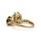 Bague 52 Bague Toi et Moi en or avec diamants et rubis birman non chauffé 58 Facettes 1336
