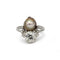 Bague 55 Bague Art déco en platine 950, diamants et perle fine 58 Facettes 1344