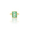 Bague 54 Bague vintage en or jaune 18K à trois diamants 58 Facettes