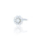 Bague 58 Bague cluster en or blanc 18K et diamants 58 Facettes