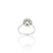Bague 58 Bague cluster en or blanc 18K et diamants 58 Facettes
