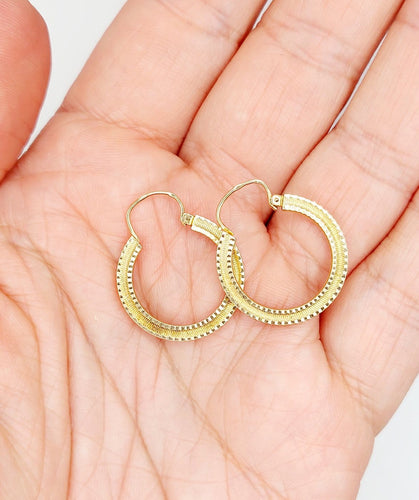 Boucles d'oreilles Créoles Art déco - Boucles d'oreilles en or 18k 58 Facettes A07076
