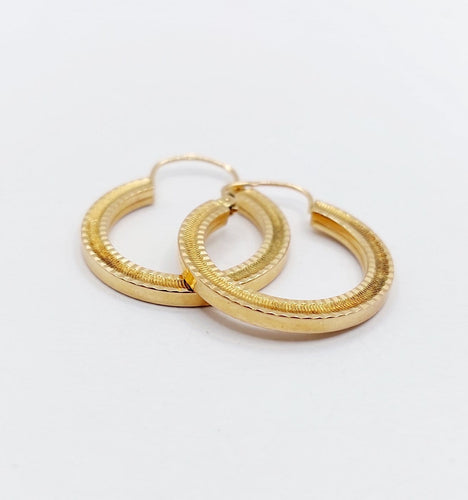 Boucles d'oreilles Créoles Art déco - Boucles d'oreilles en or 18k 58 Facettes A07076