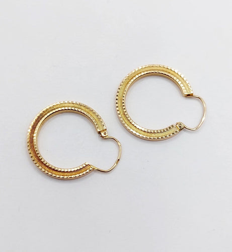 Boucles d'oreilles Créoles Art déco - Boucles d'oreilles en or 18k 58 Facettes A07076