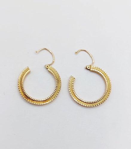 Boucles d'oreilles Créoles Art déco - Boucles d'oreilles en or 18k 58 Facettes A07076