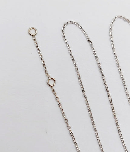 Collier Chaîne - Maille forçat vintage en or blanc 18k, 43 cm 58 Facettes A07087