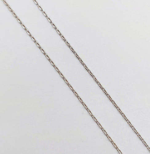 Collier Chaîne - Maille forçat vintage en or blanc 18k, 43 cm 58 Facettes A07087