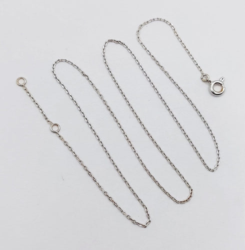 Collier Chaîne - Maille forçat vintage en or blanc 18k, 43 cm 58 Facettes A07087