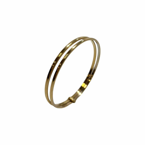 Bracelet Bracelet jonc double rang en or jaune 750 58 Facettes 330093559