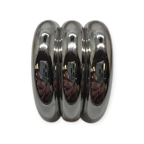 Bague 57 Bague triple anneau en or blanc 750 58 Facettes 330094275