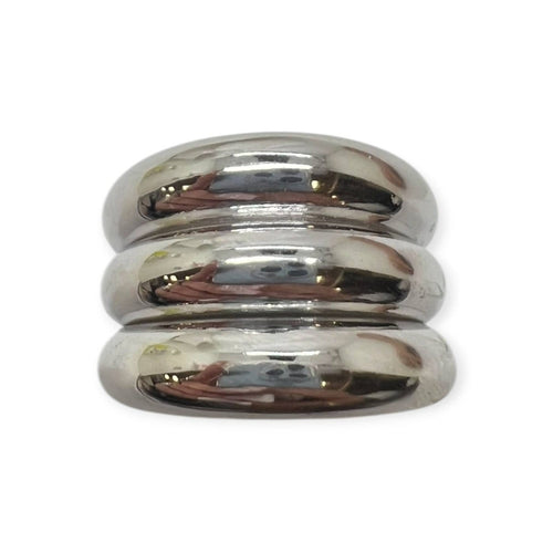 Bague 57 Bague triple anneau en or blanc 750 58 Facettes 330094275