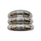 Bague 57 Bague triple anneau en or blanc 750 58 Facettes 330094275