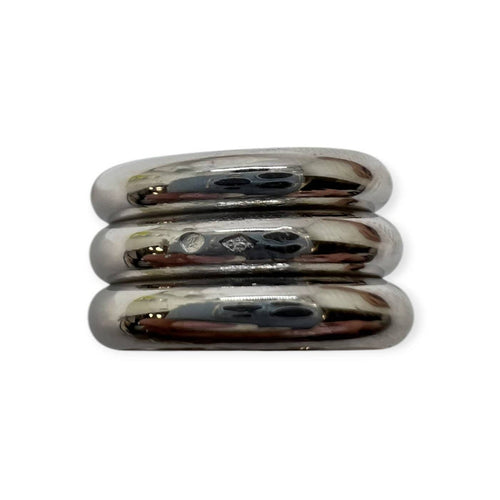 Bague 57 Bague triple anneau en or blanc 750 58 Facettes 330094275
