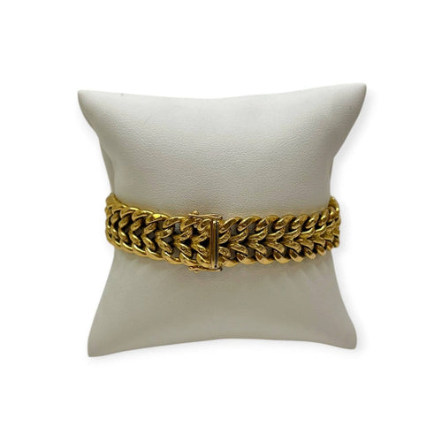 Bracelet Bracelet maille américaine en or jaune 750 (18K) 58 Facettes 330094179