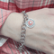 Bracelet Bracelet - Corail et diamant taille brillant en or blanc 18k 58 Facettes P94