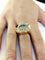 Bague 56 Bague Tank - Bague en or jaune 18 carats, diamants et saphirs 58 Facettes id: 1754206