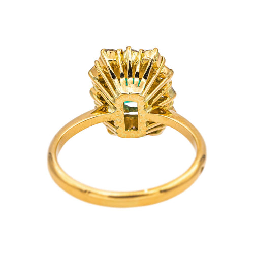Bague 55 Bague  Pompadour Or jaune Emeraude, Diamant 58 Facettes 3754271CN