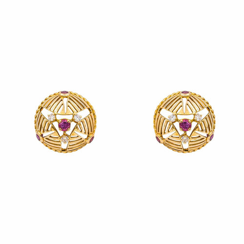 Boucles d'oreilles Gübelin Boucles d'oreilles  Or jaune Rubis, Diamant 58 Facettes 5075408RV
