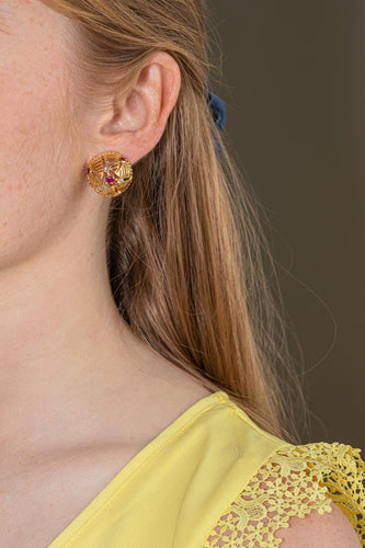 Boucles d'oreilles Gübelin Boucles d'oreilles  Or jaune Rubis, Diamant 58 Facettes 5075408RV
