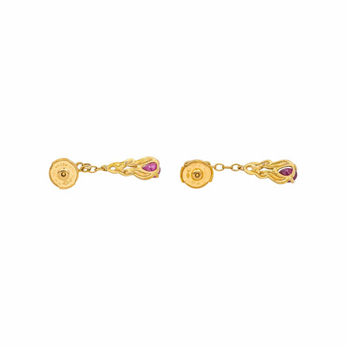 Boucles d'oreilles Boucles d'oreilles Pampille Or jaune, Or blanc Rubis, Diamant 58 Facettes 5177683RV
