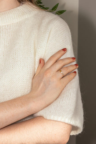 Bague 56 Bague Or jaune Saphir, Nacre, Diamant 58 Facettes 5276260RV