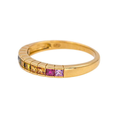 Bague 53 Bague Demi alliance Or jaune Saphir 58 Facettes 5276270RV