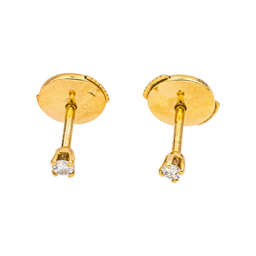 Boucles d'oreilles Boucles d'oreilles Puces Or jaune Diamant 58 Facettes 4686182CN